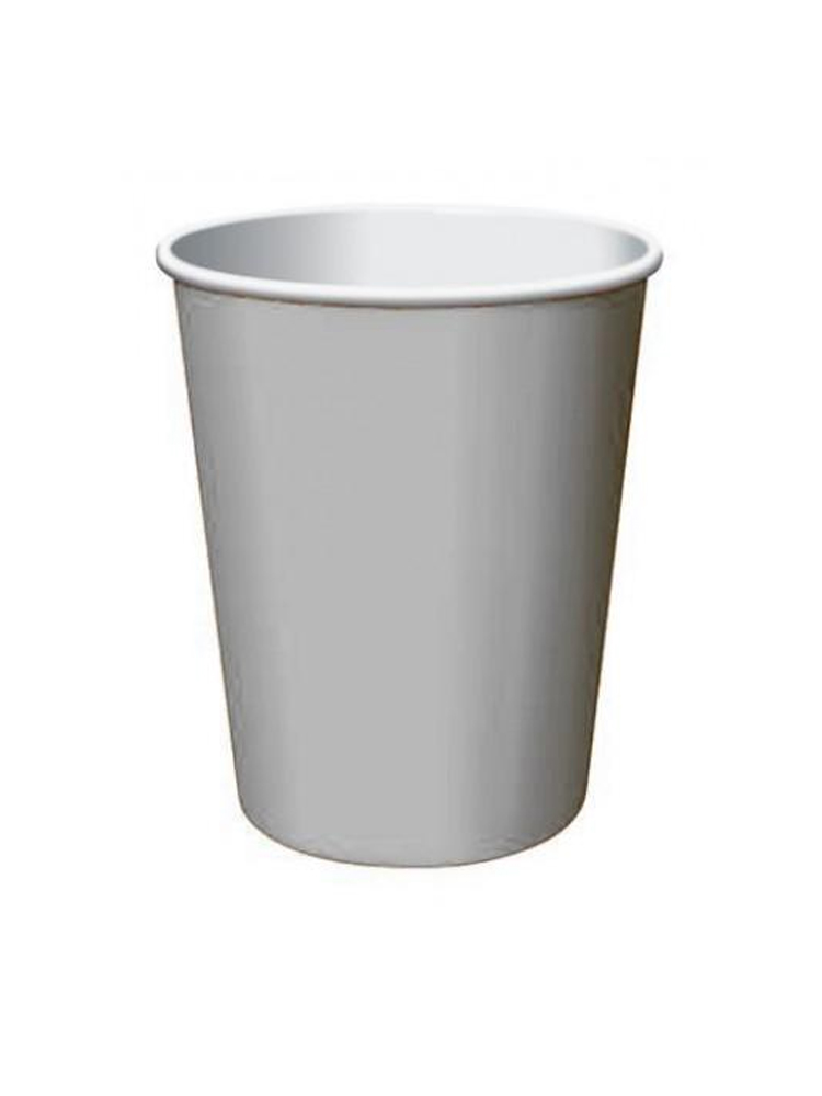 Silver 9oz Paper Cup  8 cups Novelties Parties Direct Ltd